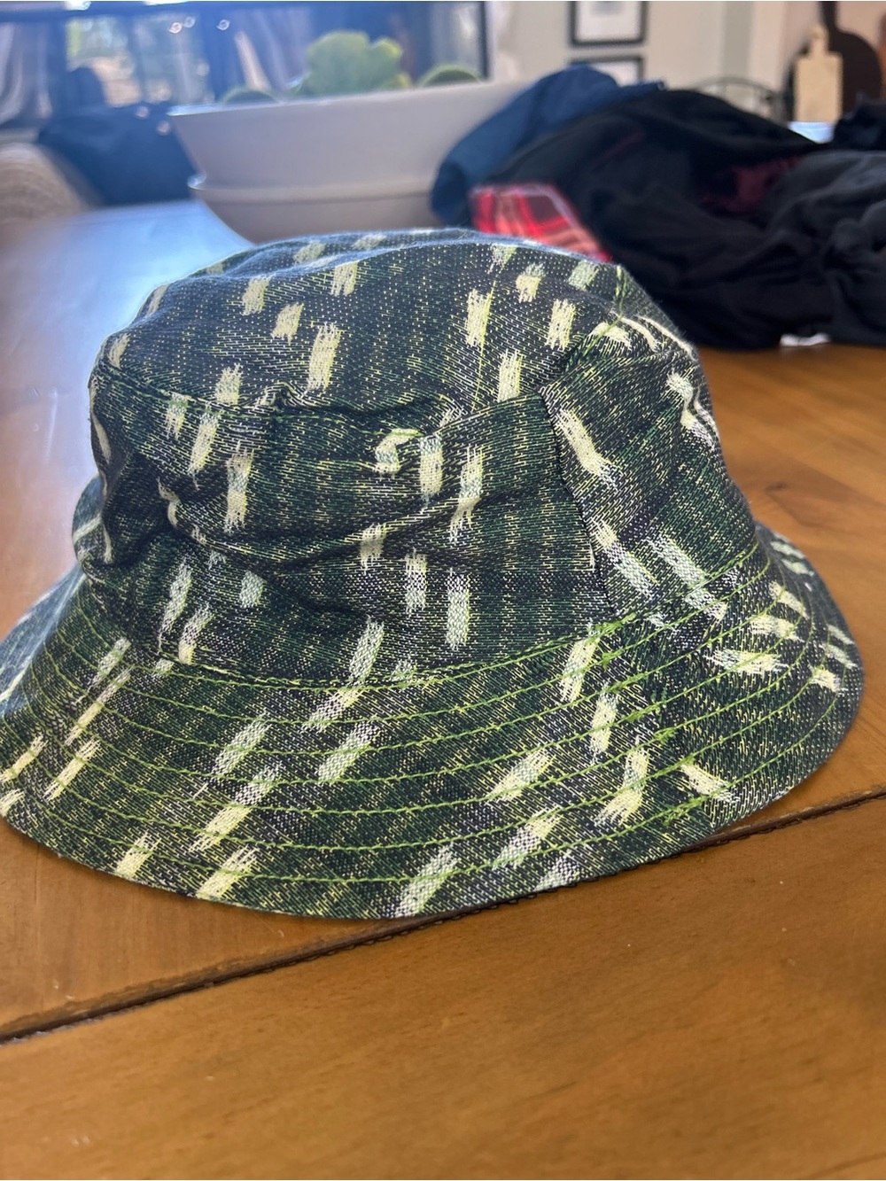 NWT Aerie Reversible Green Patterned Bucket Hat - Picture 5 of 8